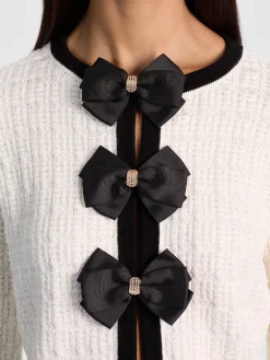Alice and Olivia CARDIGANS*AKIRA BOW CARDIGAN