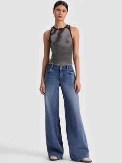 Alice and Olivia TANKS*ALLEN EMBROIDERED TANK TOP