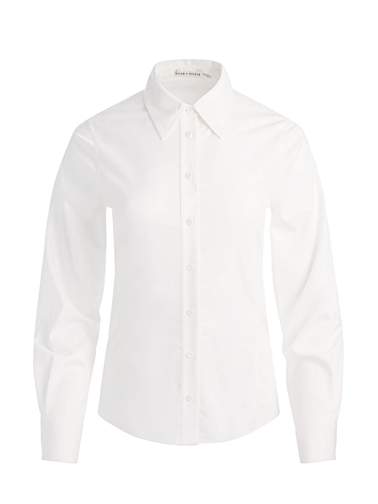 Alice and Olivia BLOUSES*AMELIA BUTTON DOWN WITH LACE UP BACK