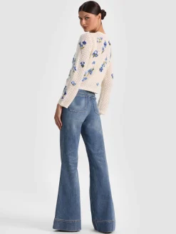 Alice and Olivia CARDIGANS*ANDERSON CROCHET CARDIGAN