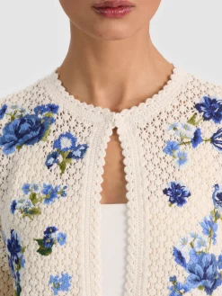 Alice and Olivia CARDIGANS*ANDERSON CROCHET CARDIGAN