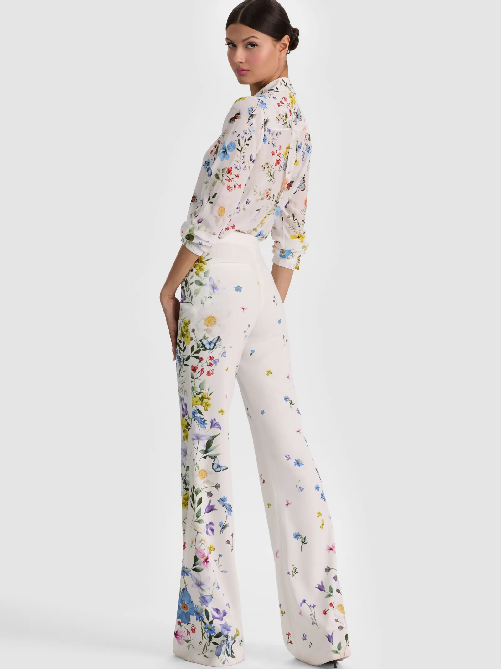 Alice and Olivia ANDREW PANT|JADE MESH BUTTON DOWN*ANDREW PANT