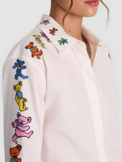 Alice and Olivia BLOUSES*A+O X GRATEFUL DEAD DIMITRA BUTTON DOWN