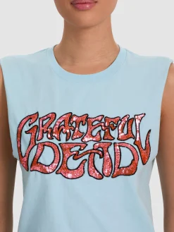 Alice and Olivia CROP TOPS*A+O X GRATEFUL DEAD MICAH MUSCLE TANK