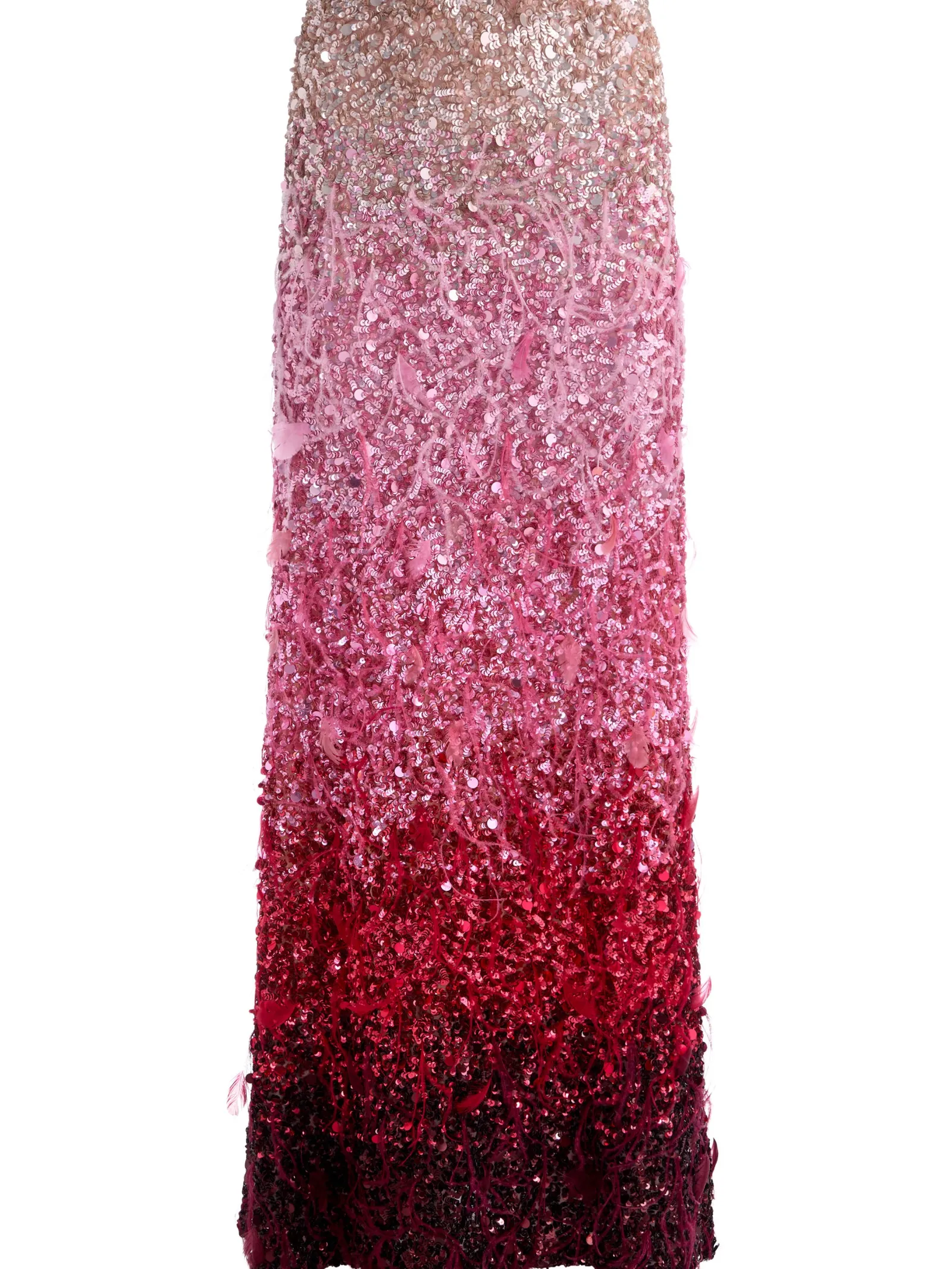 Alice and Olivia MAXI*ASHTON FEATHERED SKIRT