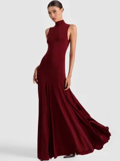 Alice and Olivia MAXI*AUGUSTA OPEN BACK MAXI DRESS