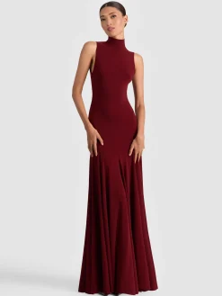 Alice and Olivia MAXI*AUGUSTA OPEN BACK MAXI DRESS