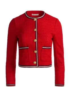 Alice and Olivia CROPPED JACKETS*AVALON SHRUNKEN TWEED JACKET