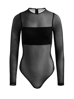 Alice and Olivia BODYSUITS*BANDEAU LONG SLEEVE BODYSUIT
