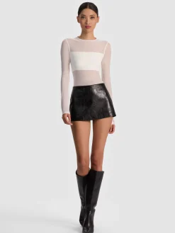 Alice and Olivia BODYSUITS*BANDEAU LONG SLEEVE BODYSUIT