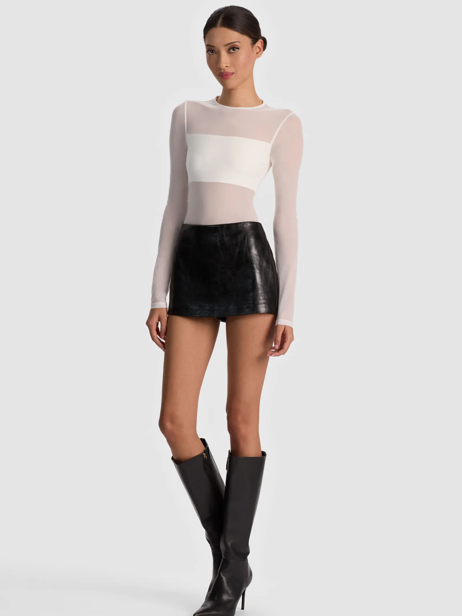 Alice and Olivia BODYSUITS*BANDEAU LONG SLEEVE BODYSUIT