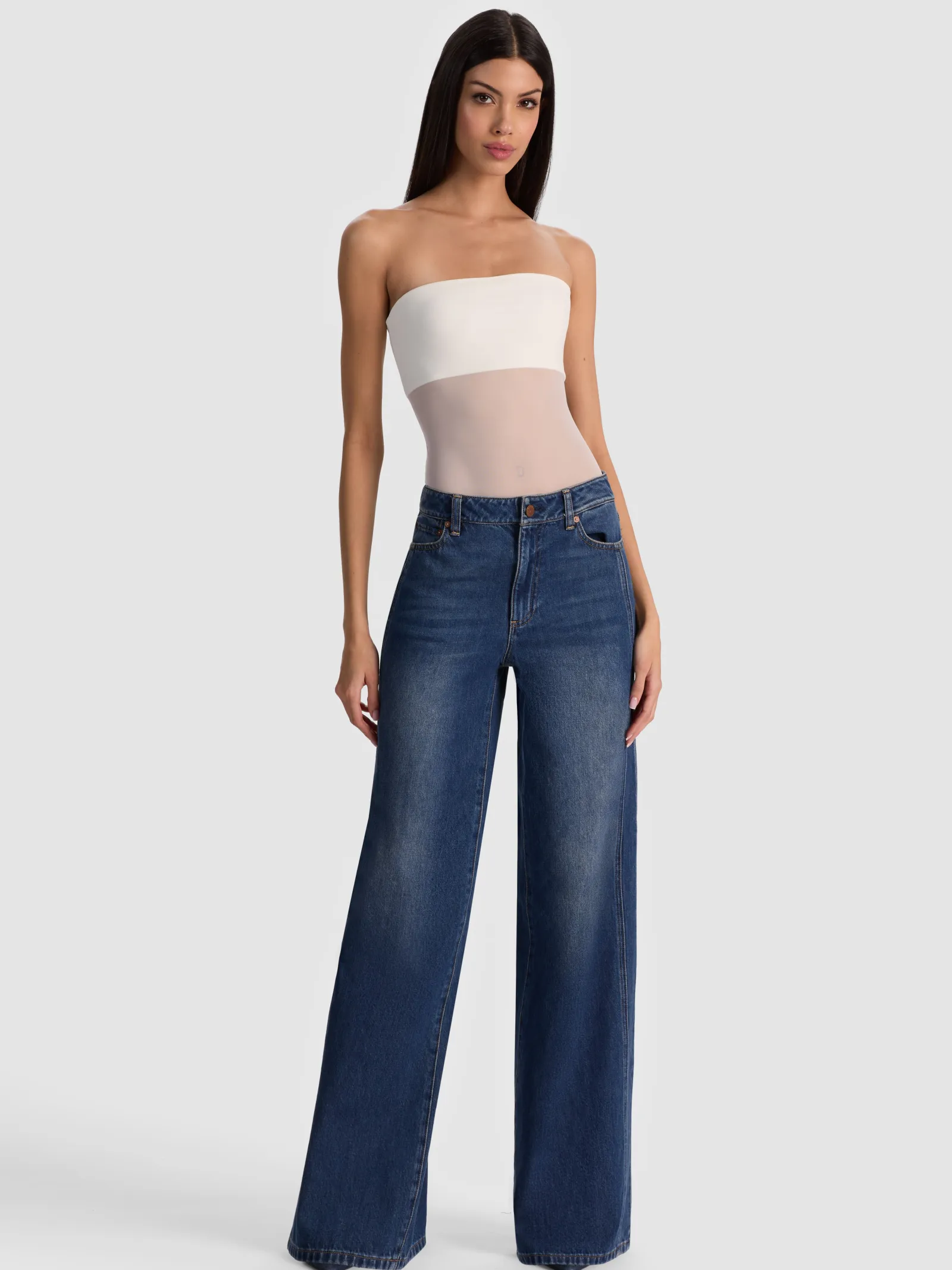 Alice and Olivia BODYSUITS*BANDEAU STRAPLESS BODYSUIT
