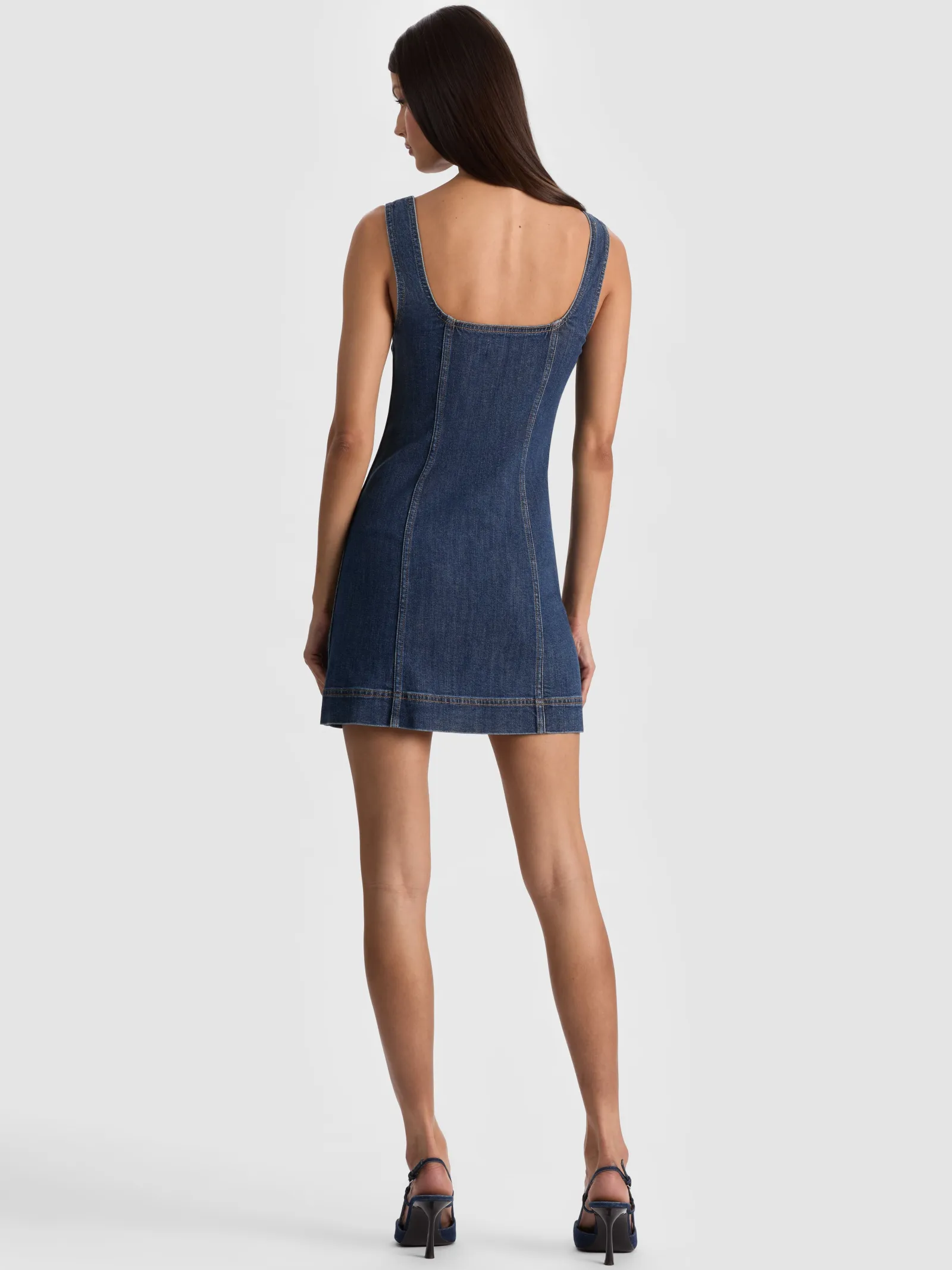 Alice and Olivia MINI*BEA DENIM MINI DRESS