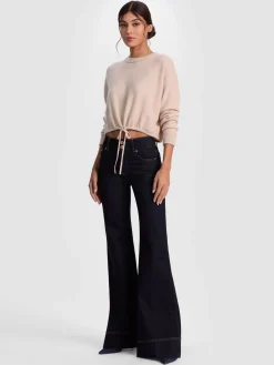 Alice and Olivia PULLOVERS*BERNETTA CROPPED CASHMERE PULLOVER