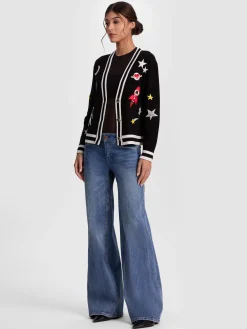 Alice and Olivia CARDIGANS*BRADLEY SPACE STACEFACE CARDIGAN