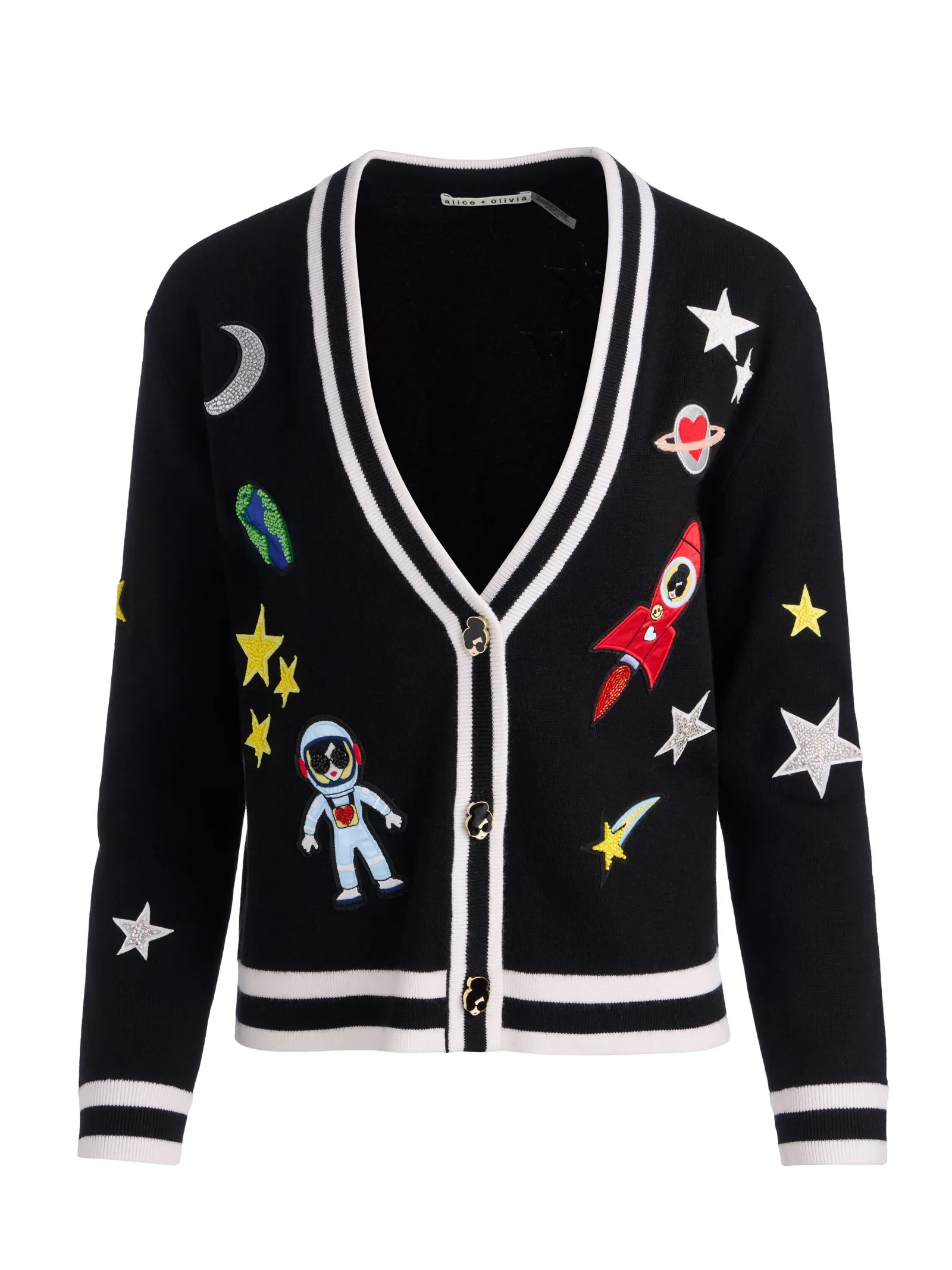 Alice and Olivia CARDIGANS*BRADLEY SPACE STACEFACE CARDIGAN