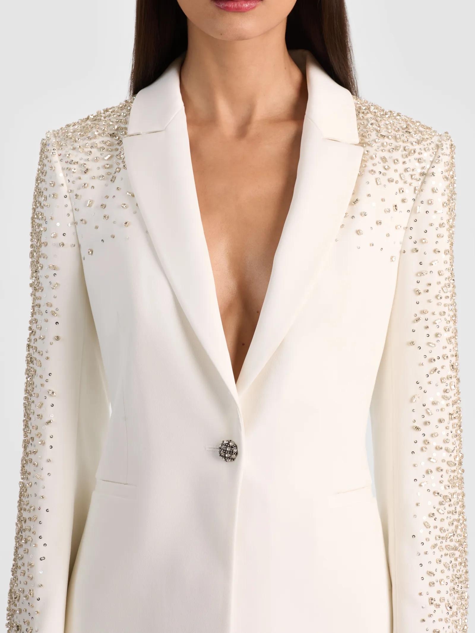 Alice and Olivia BLAZERS*BREANN EMBELLISHED FITTED BLAZER