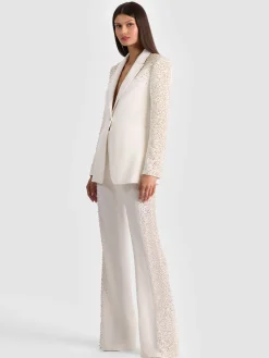Alice and Olivia BLAZERS*BREANN EMBELLISHED FITTED BLAZER