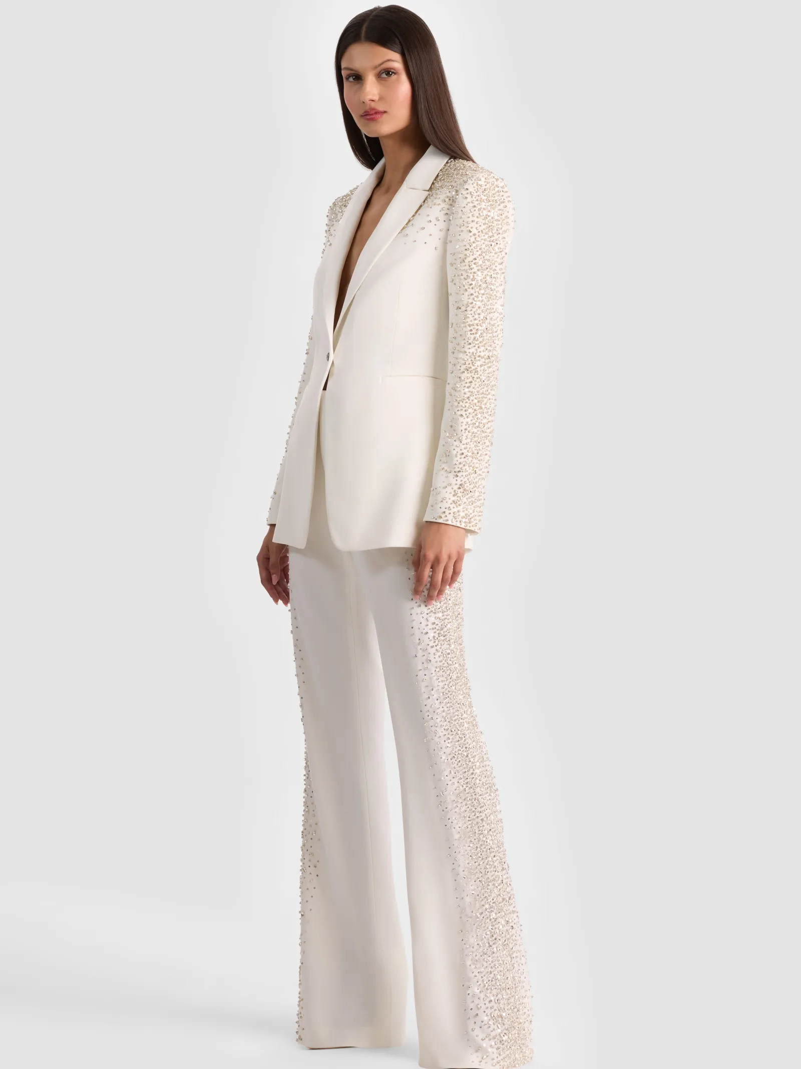 Alice and Olivia BLAZERS*BREANN EMBELLISHED FITTED BLAZER