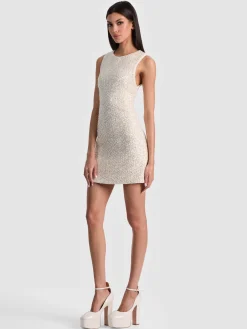 Alice and Olivia MINI*CADE EMBELLISHED TWEED MINI DRESS