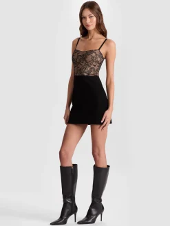 Alice and Olivia MINI*CARLA LACE CORSET MINI DRESS