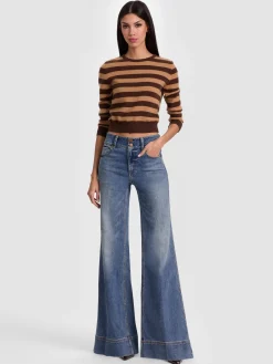 Alice and Olivia PULLOVERS*CAROLANN CASHMERE SHRUNKEN PULLOVER
