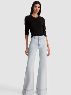 Alice and Olivia PULLOVERS*CAROLANN CASHMERE SHRUNKEN PULLOVER