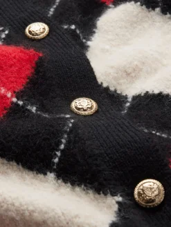 Alice and Olivia CARDIGANS*CAROLEE ARGYLE CARDIGAN