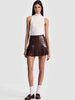 Alice and Olivia MINI*CARTER VEGAN MINI SKIRT