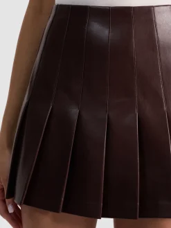 Alice and Olivia MINI*CARTER VEGAN MINI SKIRT