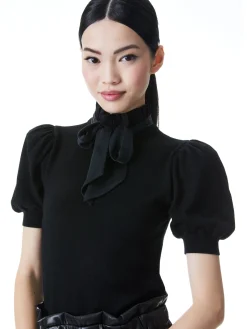 Alice and Olivia PULLOVERS*CHASE PUFF SLEEVE SWEATER