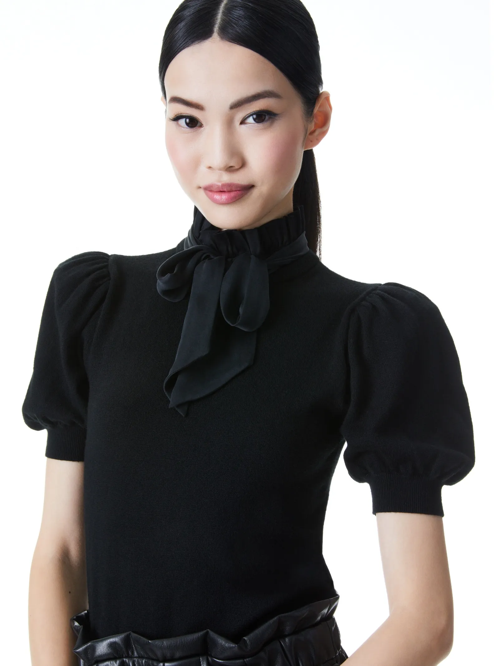 Alice and Olivia PULLOVERS*CHASE PUFF SLEEVE SWEATER