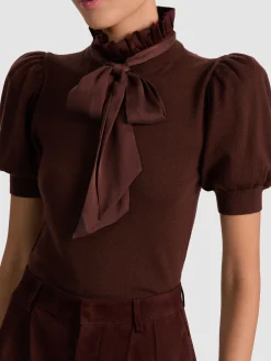 Alice and Olivia PULLOVERS*CHASE PUFF SLEEVE SWEATER