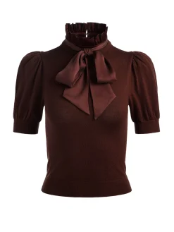 Alice and Olivia PULLOVERS*CHASE PUFF SLEEVE SWEATER