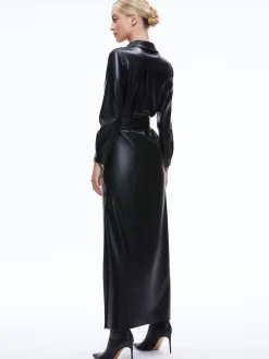 Alice and Olivia MAXI*CHASSIDY VEGAN DRESS