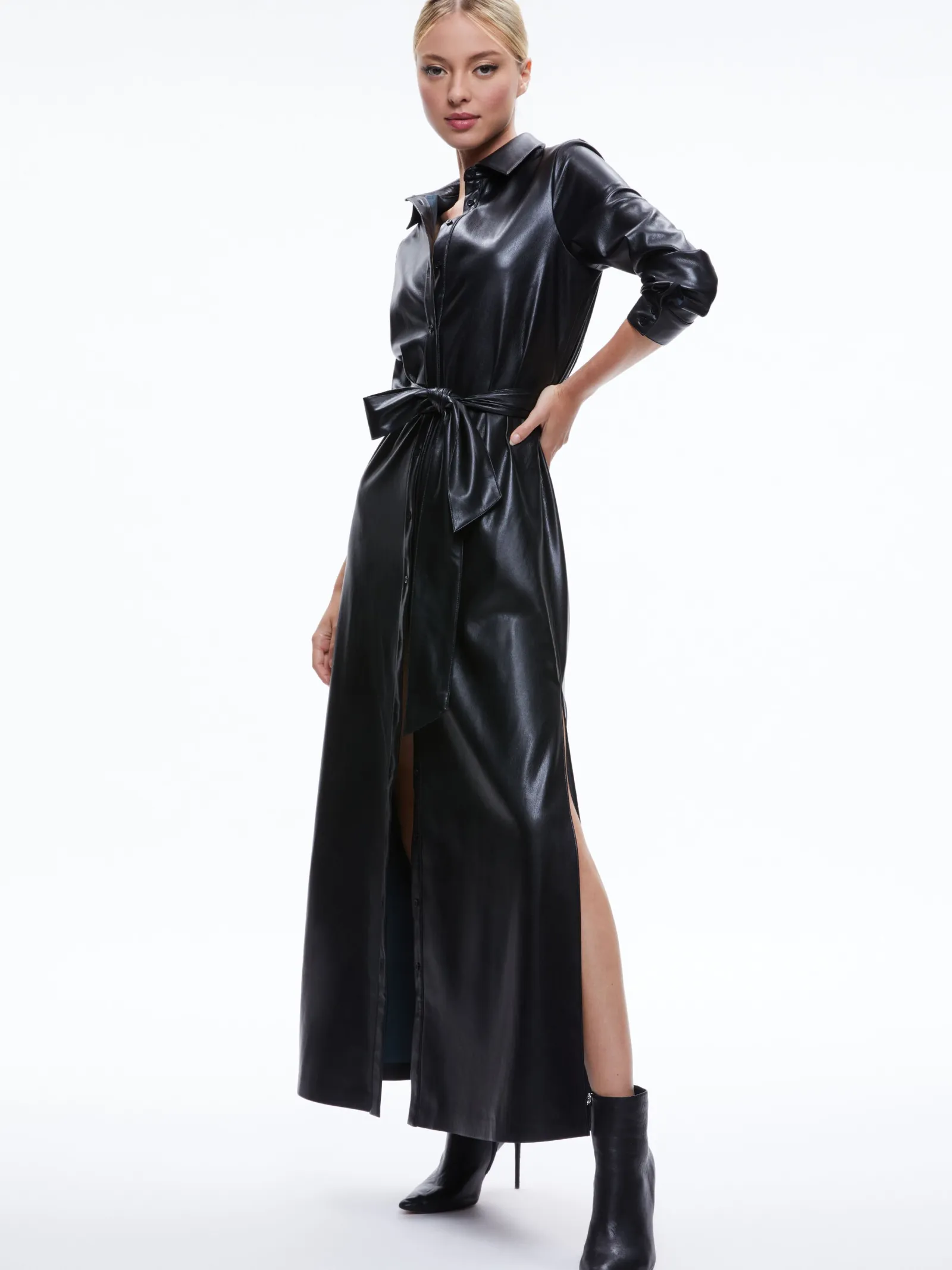 Alice and Olivia MAXI*CHASSIDY VEGAN DRESS