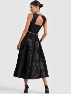 Alice and Olivia CROP TOPS*CHERRA EMBELLISHED CROP TOP
