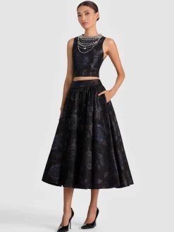 Alice and Olivia CROP TOPS*CHERRA EMBELLISHED CROP TOP