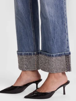 Alice and Olivia JEANS*CHIC EMBELLISHED ANKLE JEAN
