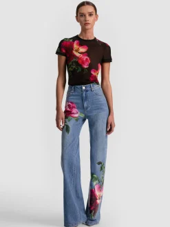 Alice and Olivia JEANS*CHIC PRINTED JEAN