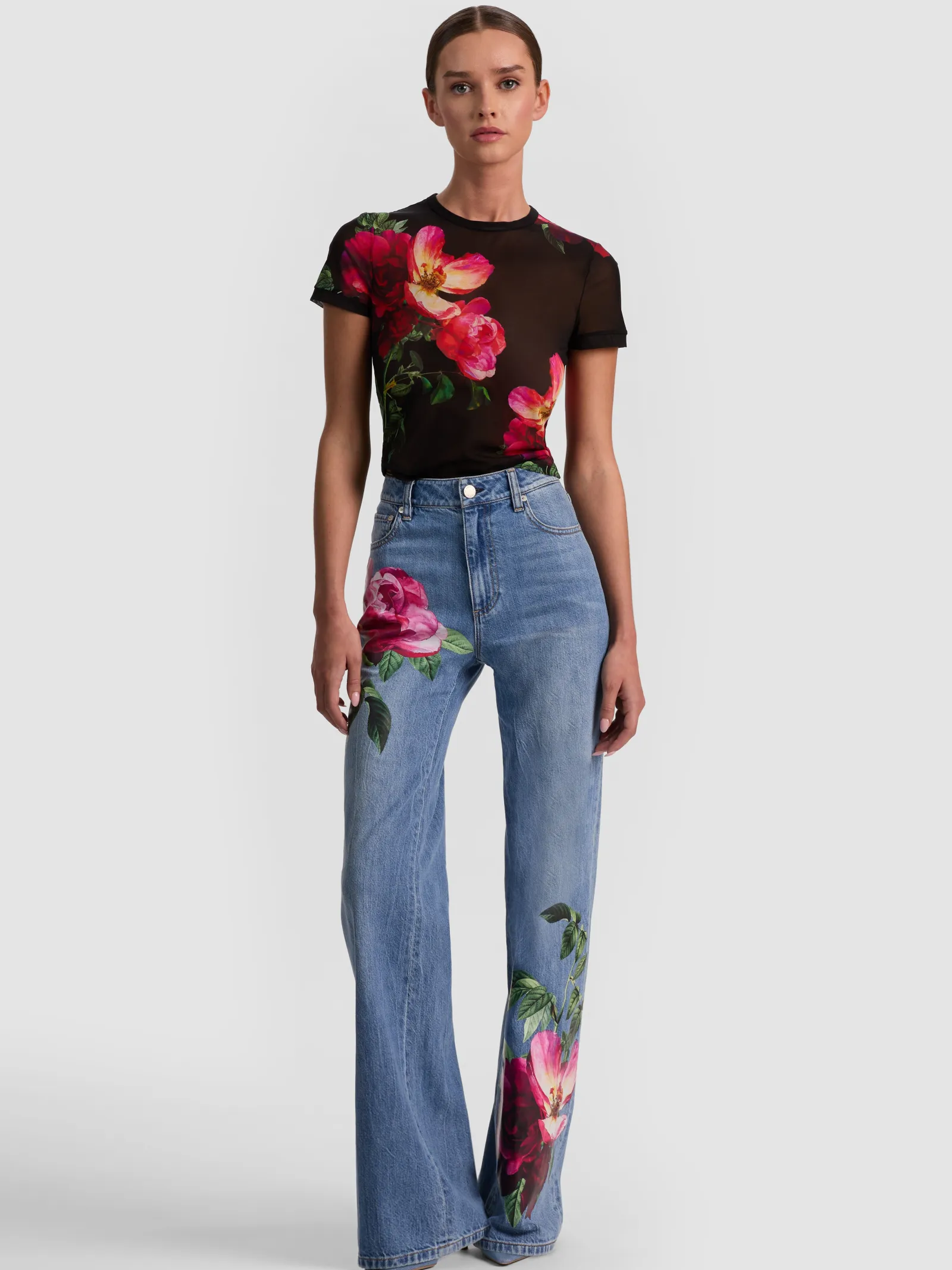 Alice and Olivia JEANS*CHIC PRINTED JEAN