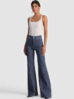 Alice and Olivia JEANS*CHIC STRIPED JEAN