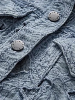 Alice and Olivia DENIM*CHLOE LASER-CUT DENIM JACKET