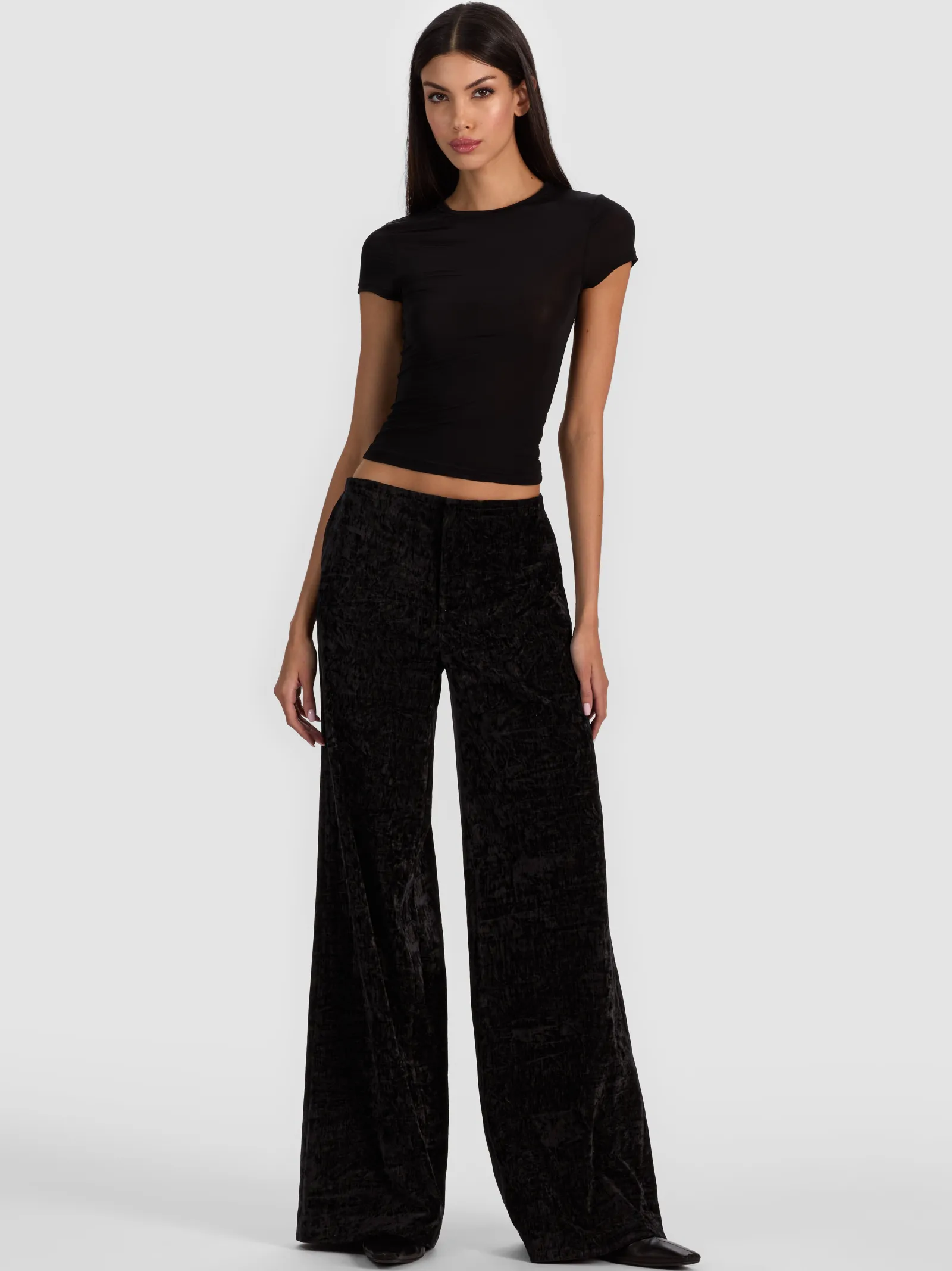 Alice and Olivia WIDE LEG*CONOR CLEAN WAIST TROUSER