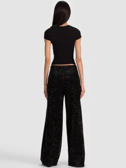 Alice and Olivia WIDE LEG*CONOR CLEAN WAIST TROUSER