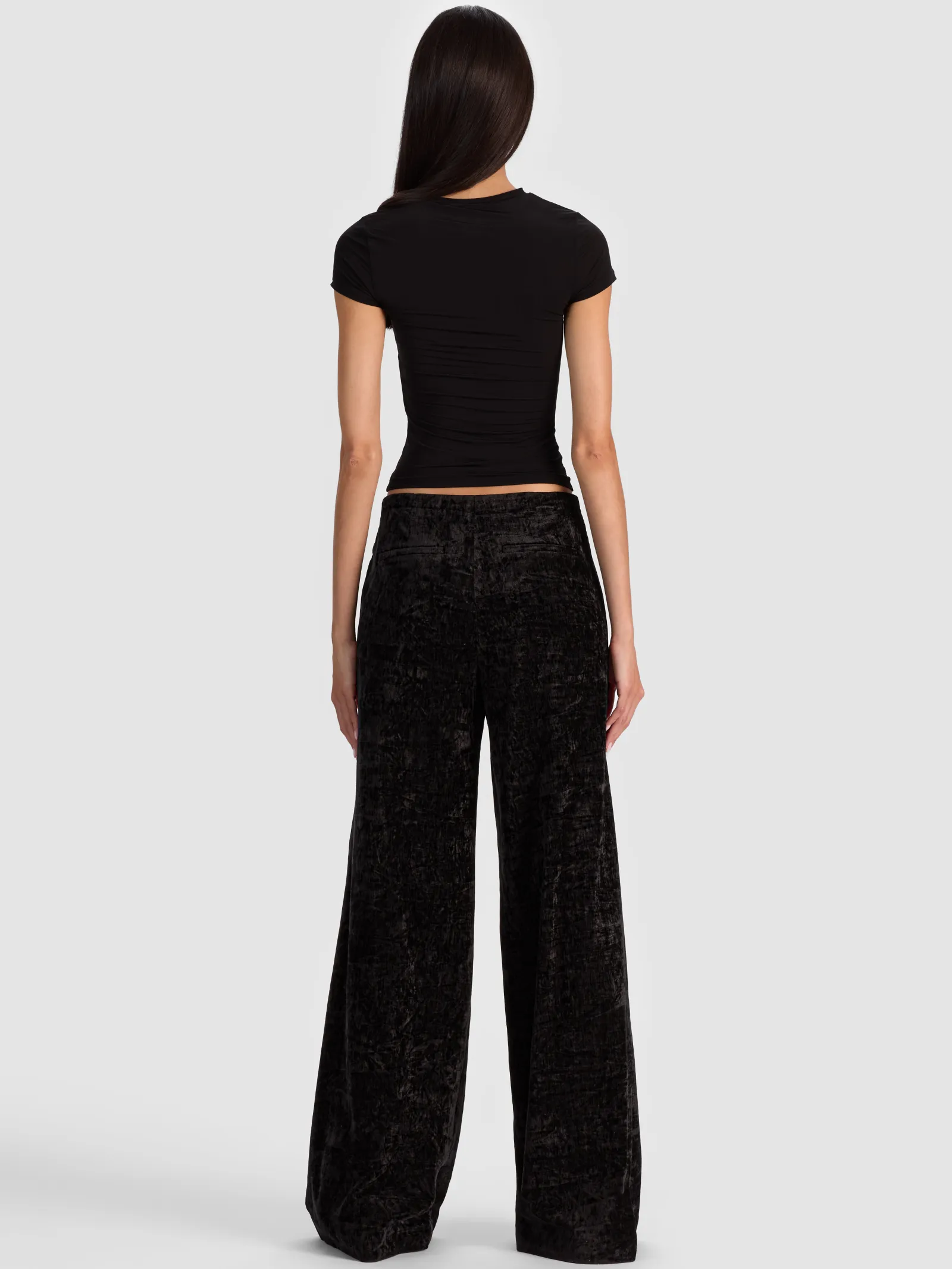 Alice and Olivia WIDE LEG*CONOR CLEAN WAIST TROUSER