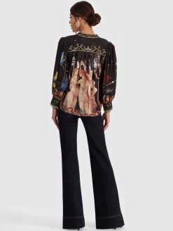 Alice and Olivia BLOUSES*CORA BUTTON DOWN BLOUSE
