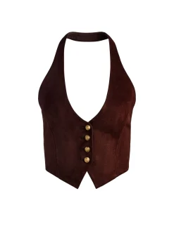 Alice and Olivia VESTS*CROSBY SUEDE VEST