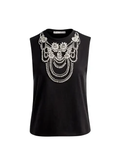 Alice and Olivia TANKS*DEDE EMBELLISHED TANK