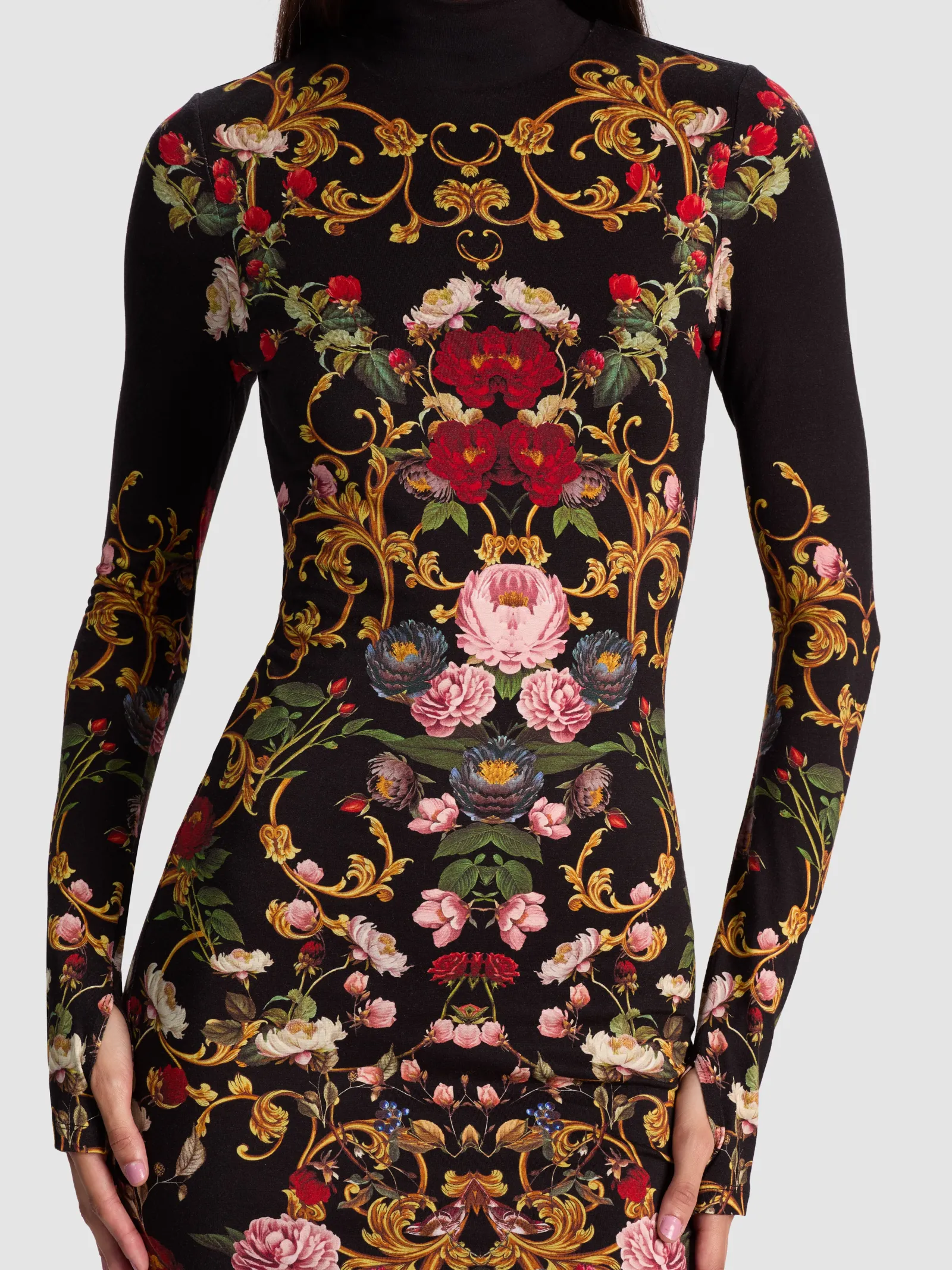 Alice and Olivia MIDI*DELORA MIDI DRESS